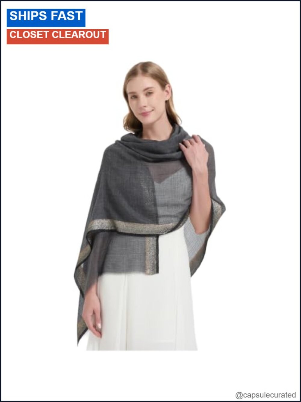 100% Cashmere Luxury Wrap Travel Shawl Scarf for Women, Pashmina Stole,